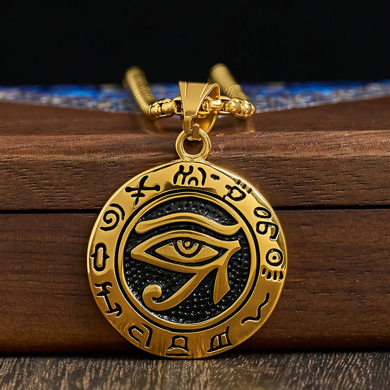 Wear FengShui Titanium Steel Evil Eye Balance Necklace Pendants