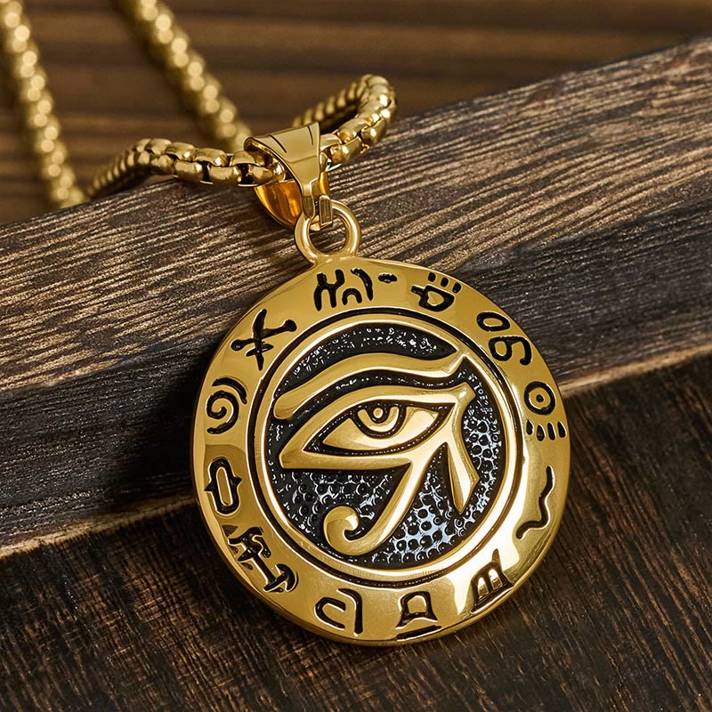 Wear FengShui Titanium Steel Evil Eye Balance Necklace Pendants