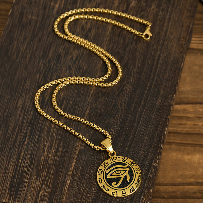 Wear FengShui Titanium Steel Evil Eye Balance Necklace Pendants