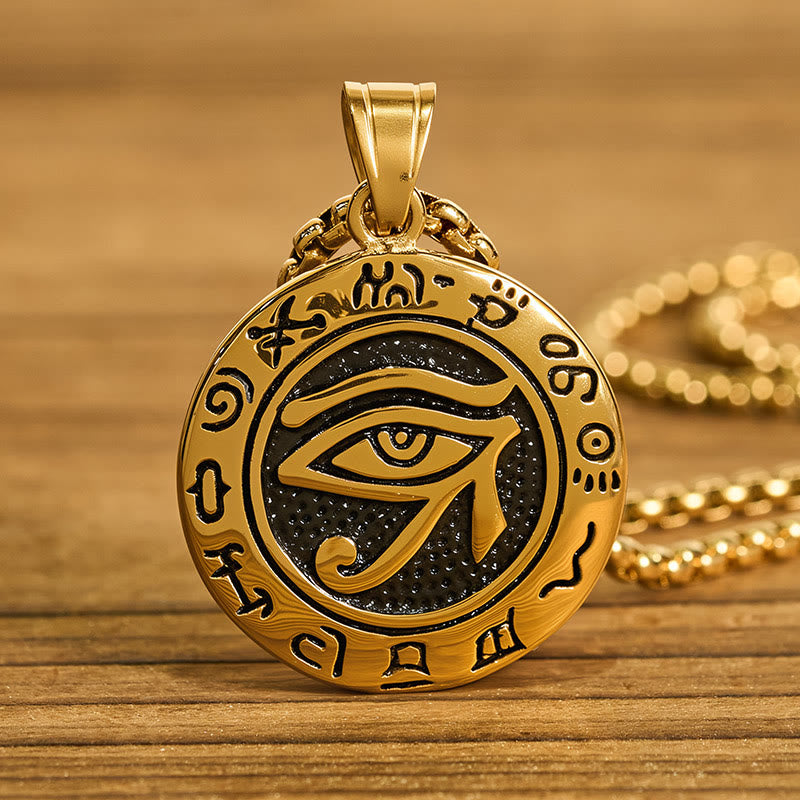 Wear FengShui Titanium Steel Evil Eye Balance Necklace Pendants
