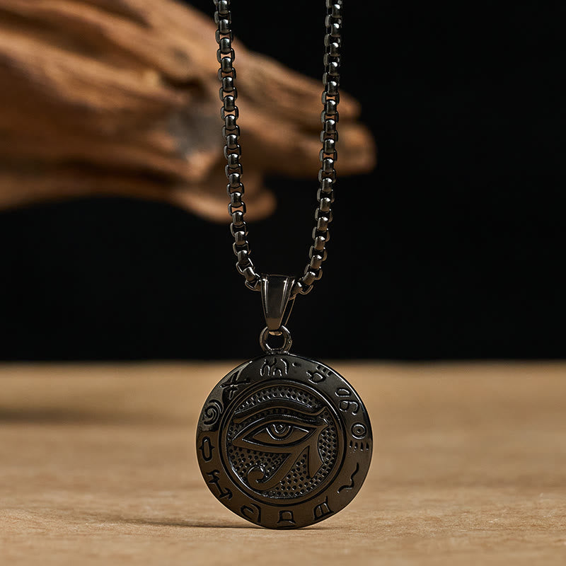 Wear FengShui Titanium Steel Evil Eye Balance Necklace Pendants