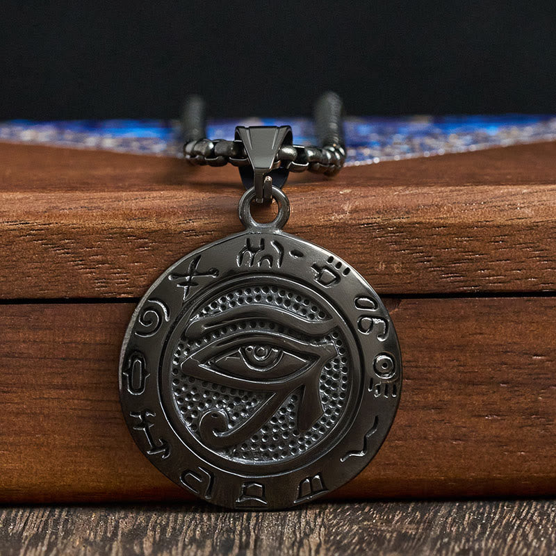 Wear FengShui Titanium Steel Evil Eye Balance Necklace Pendants