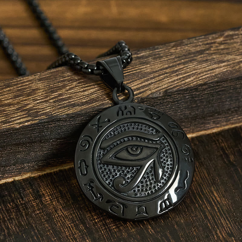 Wear FengShui Titanium Steel Evil Eye Balance Necklace Pendants