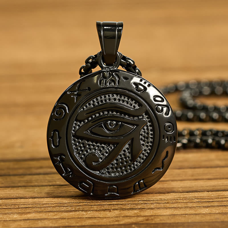 Wear FengShui Titanium Steel Evil Eye Balance Necklace Pendants
