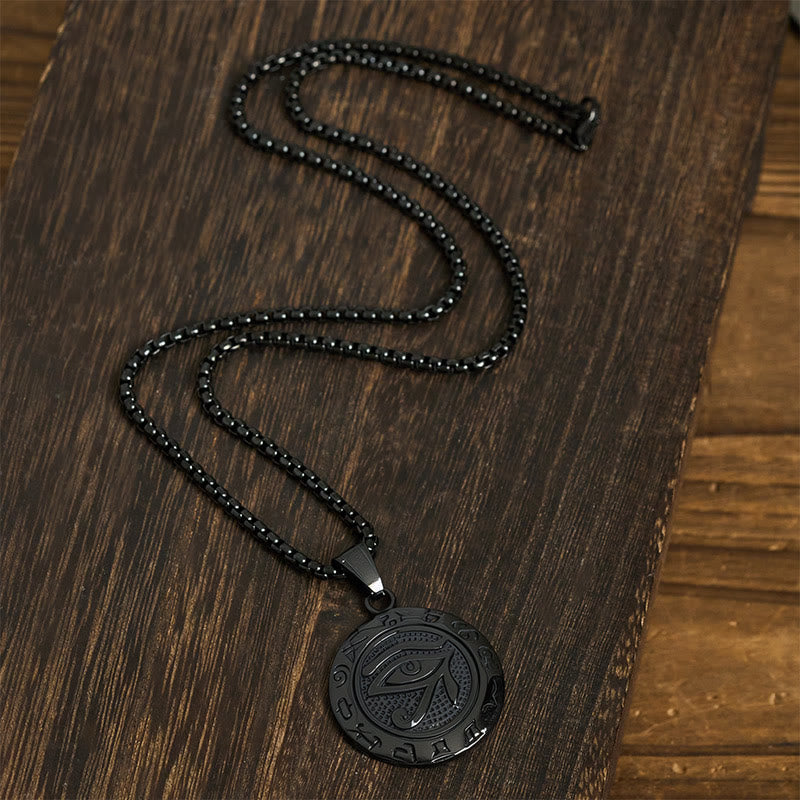 Wear FengShui Titanium Steel Evil Eye Balance Necklace Pendants