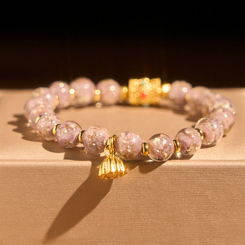 Wear FengShui Purple Liuli Glass Luck Bracelet