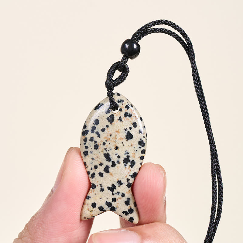 Wear FengShui Koi Fish Pink Crystal Indian Agate Amethyst Topaz Red Jasper Success Warmth Necklace Pendant