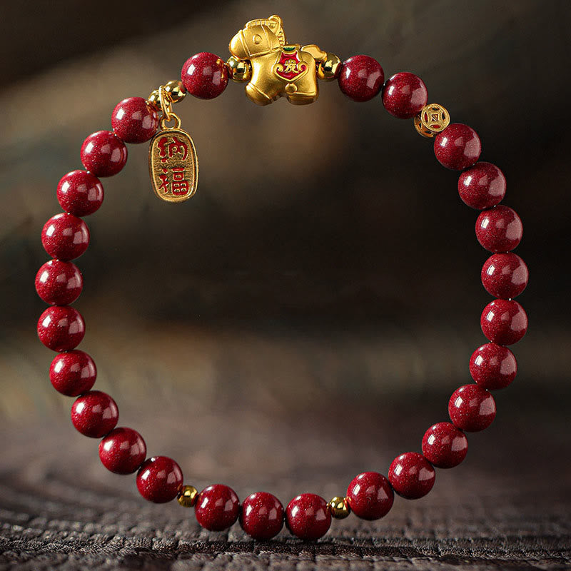 Wear FengShui Year Of The Horse Cinnabar Blessing Bracelet