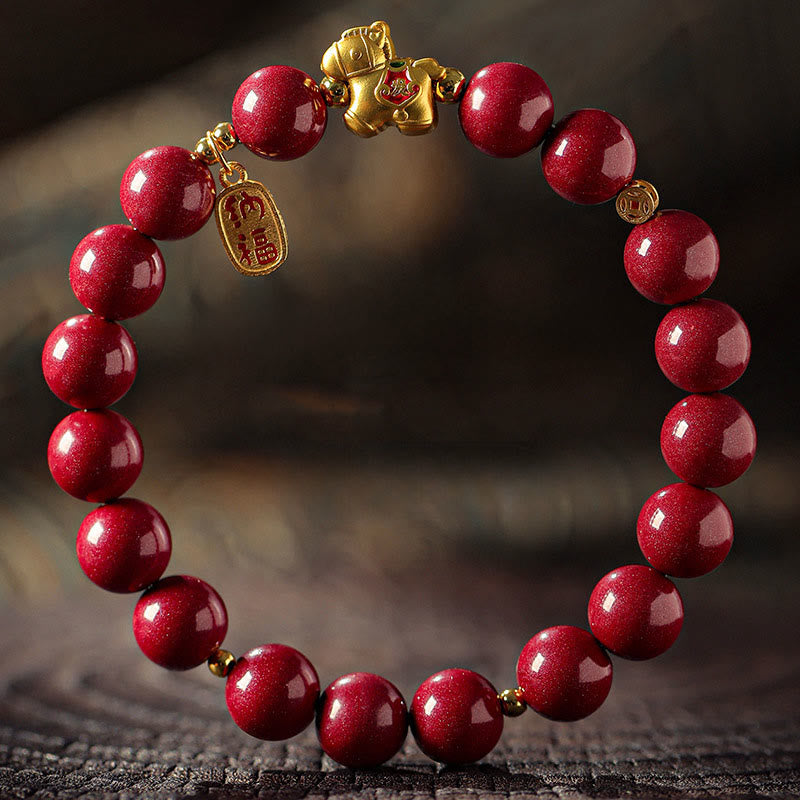 Wear FengShui Year Of The Horse Cinnabar Blessing Bracelet