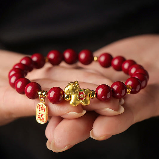 Wear FengShui Year Of The Horse Cinnabar Blessing Bracelet