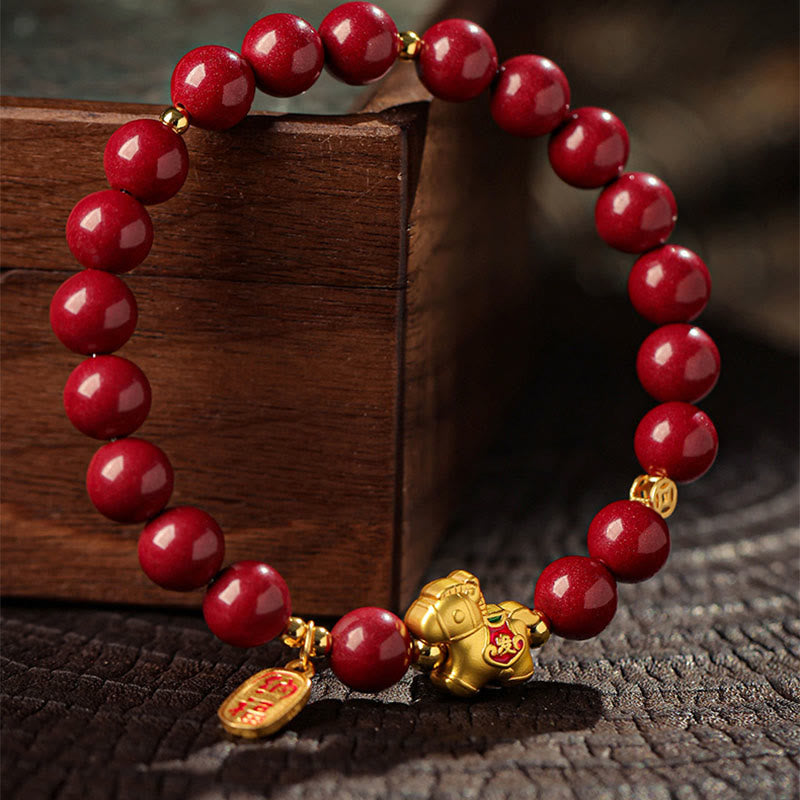 Wear FengShui Year Of The Horse Cinnabar Blessing Bracelet