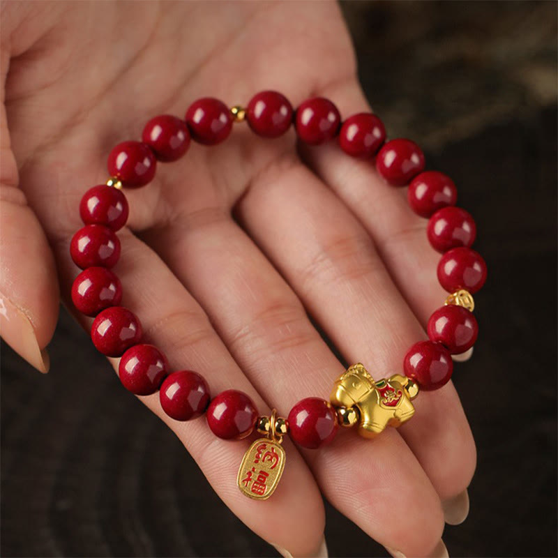 Wear FengShui Year Of The Horse Cinnabar Blessing Bracelet