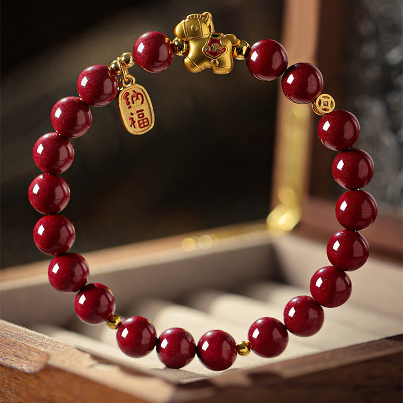 Wear FengShui Year Of The Horse Cinnabar Blessing Bracelet