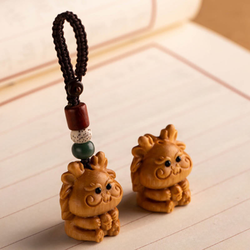 Wear FengShui Year Of The Horse Red Sandalwood Star Moon Bodhi Seed Blessing Key Chain