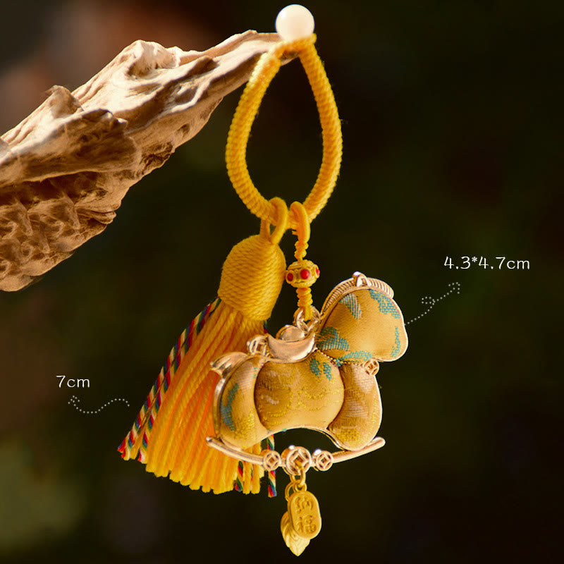 Wear FengShui Year Of The Horse Embroidery Freedom Key Chain
