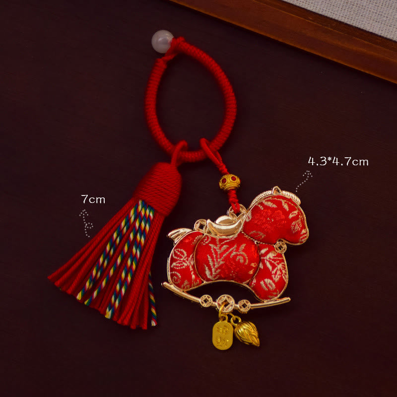 Wear FengShui Year Of The Horse Embroidery Freedom Key Chain