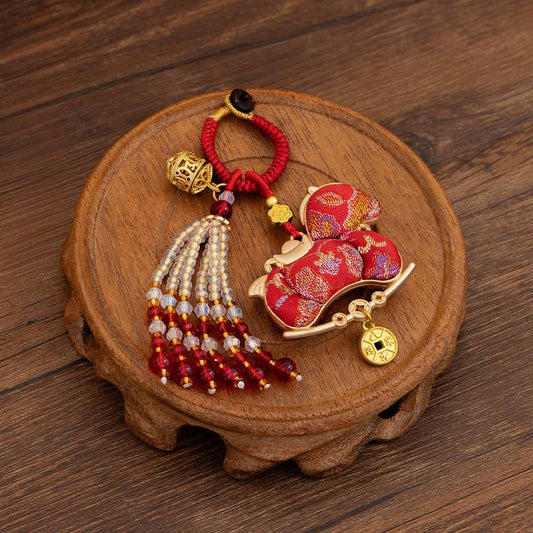 Wear FengShui Year Of The Horse Embroidery Prosperity Key Chain