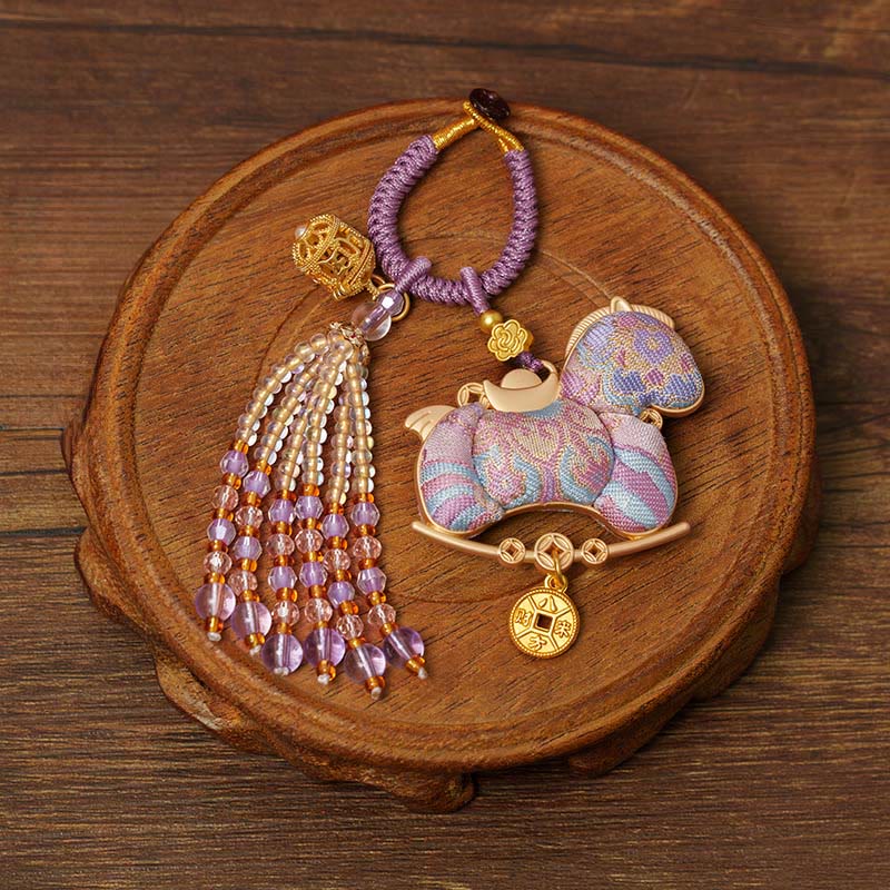 Wear FengShui Year Of The Horse Embroidery Prosperity Key Chain