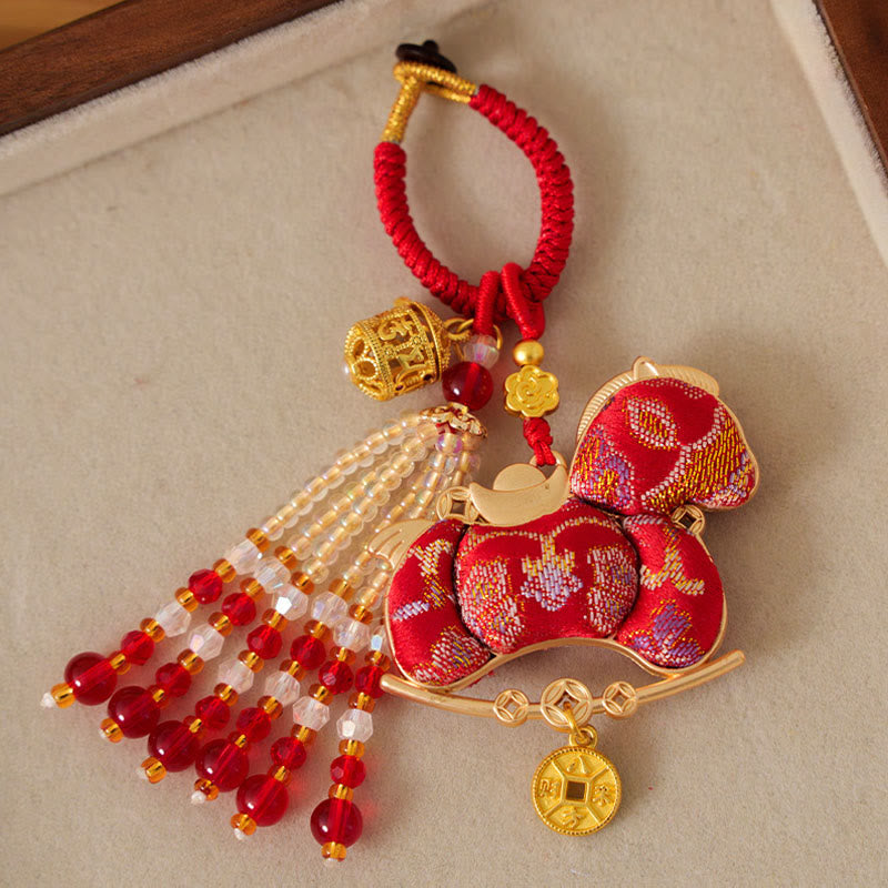 Wear FengShui Year Of The Horse Embroidery Prosperity Key Chain