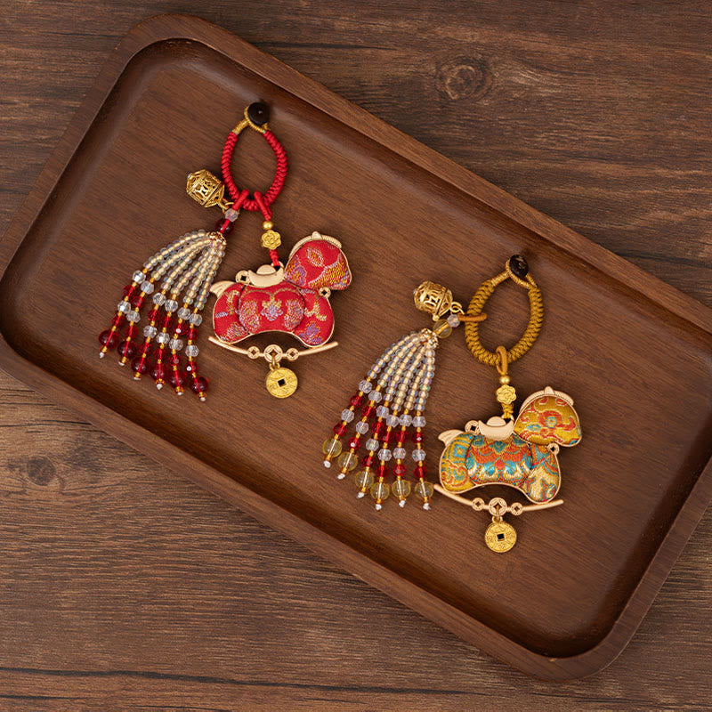 Wear FengShui Year Of The Horse Embroidery Prosperity Key Chain
