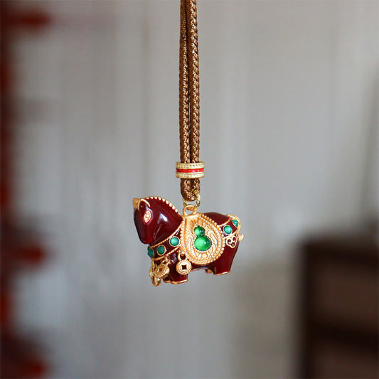 Wear FengShui Year Of The Horse Copper Brass Balance Necklace Pendants