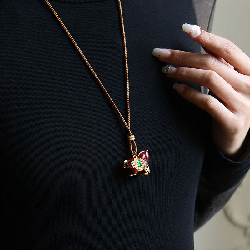 Wear FengShui Year Of The Horse Copper Brass Balance Necklace Pendants