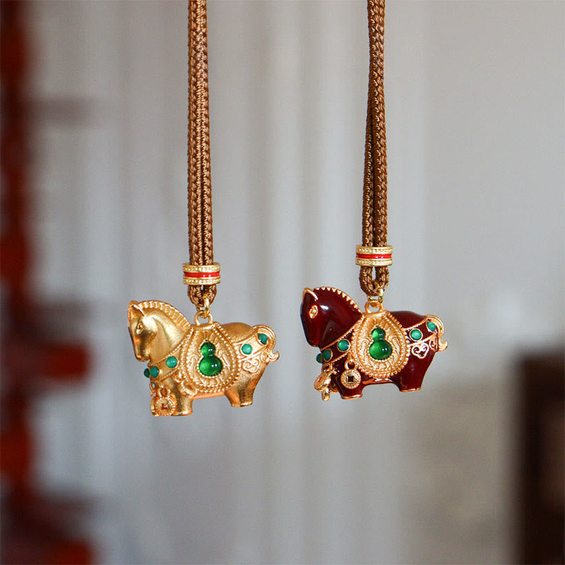 Wear FengShui Year Of The Horse Copper Brass Balance Necklace Pendants