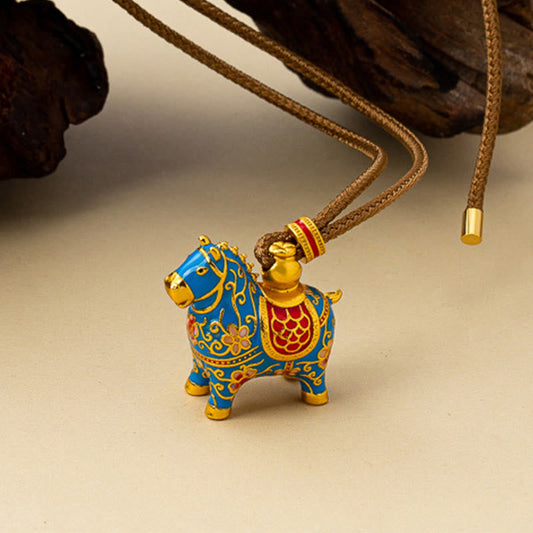 Wear FengShui Year Of The Horse Copper Wealth Necklace Pendants