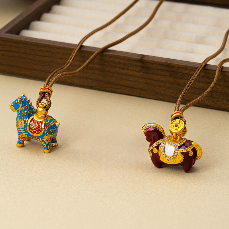 Wear FengShui Year Of The Horse Copper Wealth Necklace Pendants