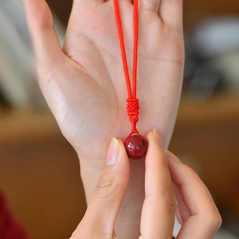Wear FengShui Cinnabar Keep Away Evil Spirits Necklace Pendants