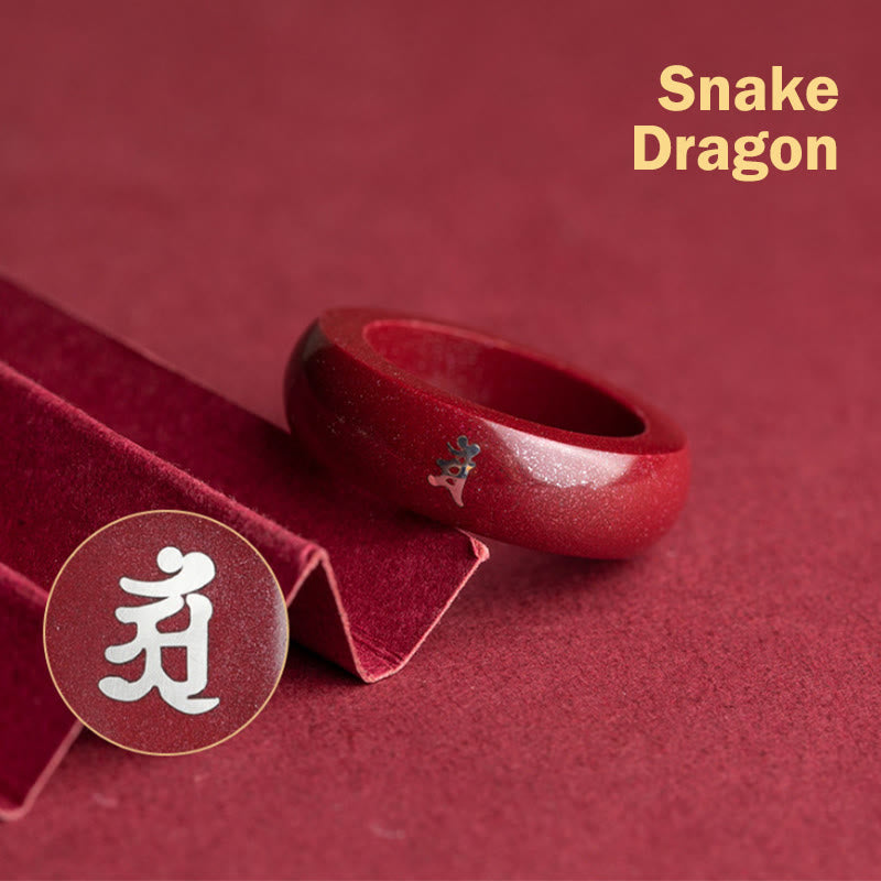 Wear FengShui Chinese Zodiac Year Of The Horse Cinnabar Blessing Ring