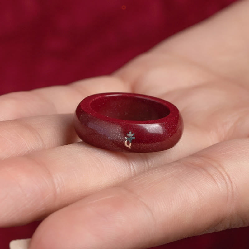 Wear FengShui Chinese Zodiac Year Of The Horse Cinnabar Blessing Ring