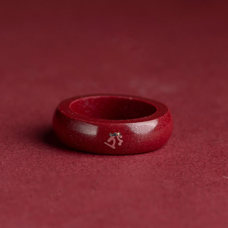 Wear FengShui Chinese Zodiac Year Of The Horse Cinnabar Blessing Ring