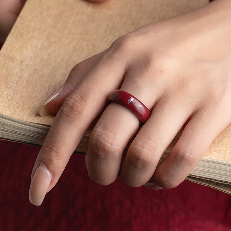 Wear FengShui Chinese Zodiac Year Of The Horse Cinnabar Blessing Ring