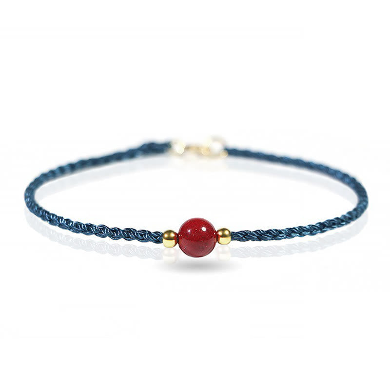 Wear FengShui Cinnabar Red String Blessing Keep Away Evil Spirits Bracelet