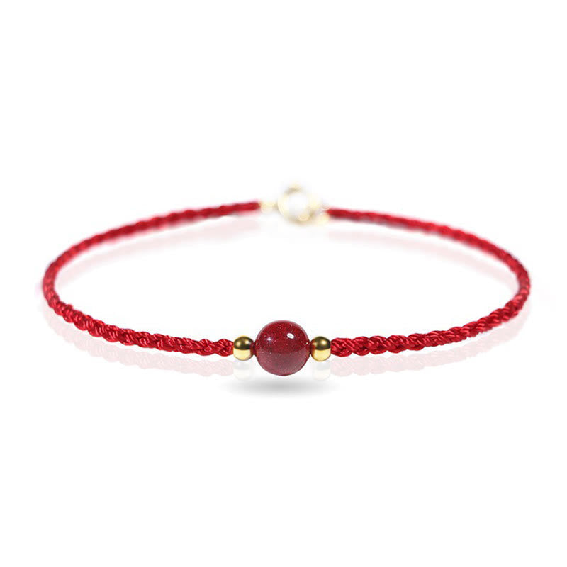 Wear FengShui Cinnabar Red String Blessing Keep Away Evil Spirits Bracelet