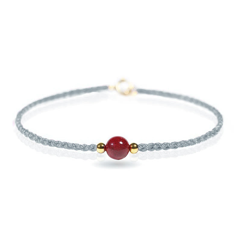 Wear FengShui Cinnabar Red String Blessing Keep Away Evil Spirits Bracelet