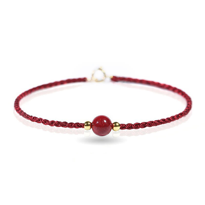 Wear FengShui Cinnabar Red String Blessing Keep Away Evil Spirits Bracelet