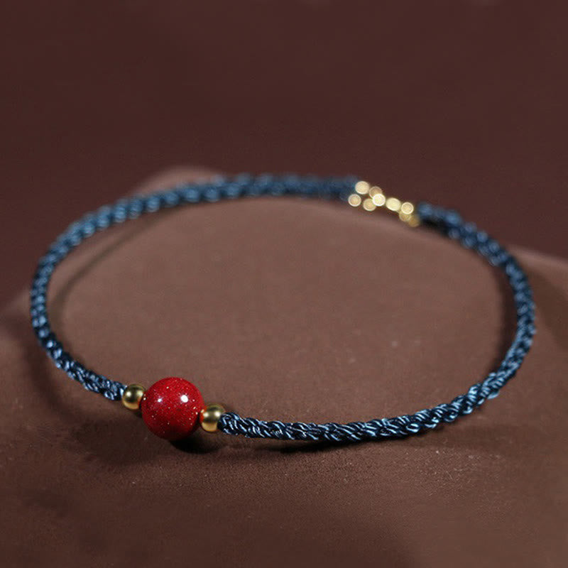 Wear FengShui Cinnabar Red String Blessing Keep Away Evil Spirits Bracelet