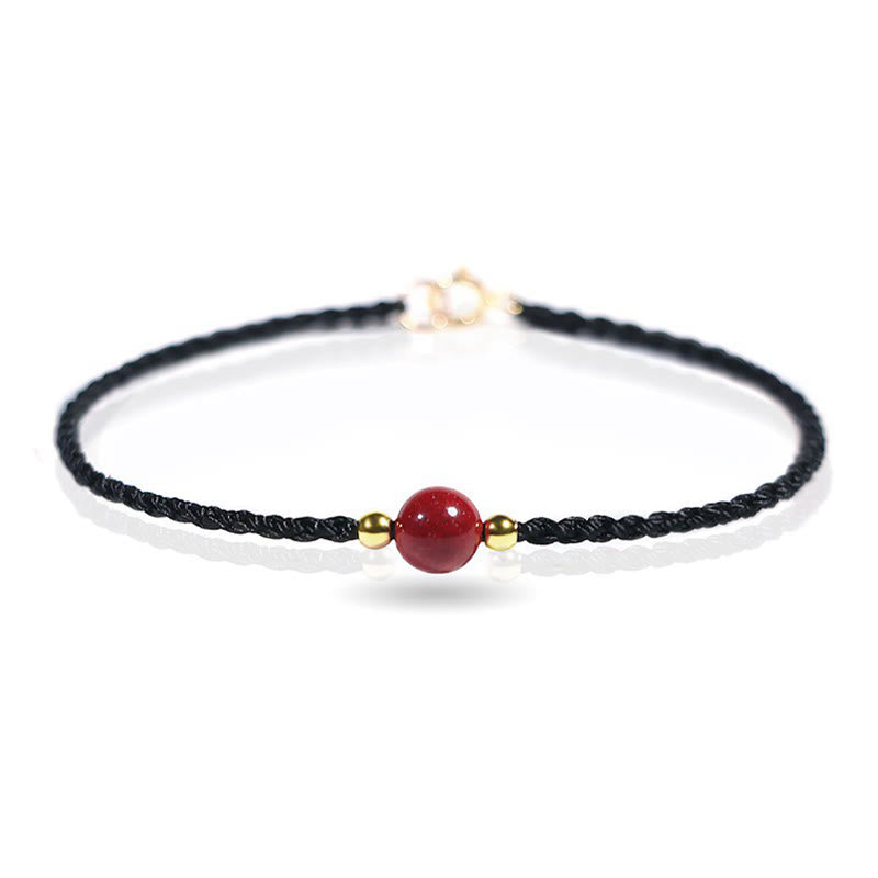 Wear FengShui Cinnabar Red String Blessing Keep Away Evil Spirits Bracelet