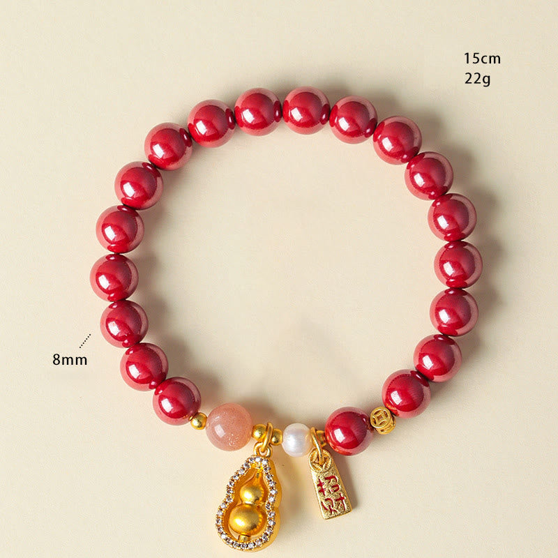 Buddha Stones Cinnabar Blessing Attract Fortune Bracelet