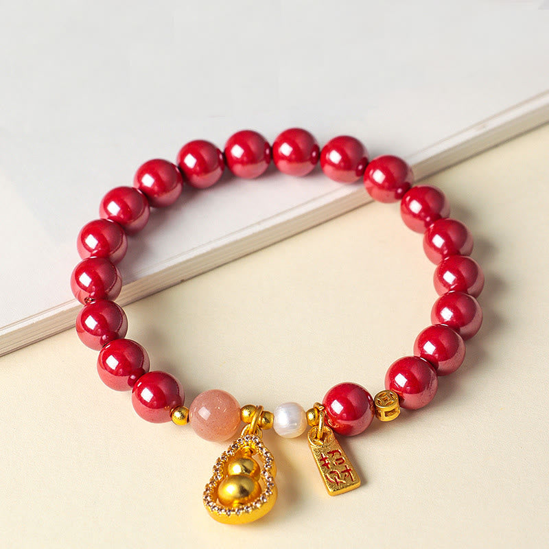 Buddha Stones Cinnabar Blessing Attract Fortune Bracelet