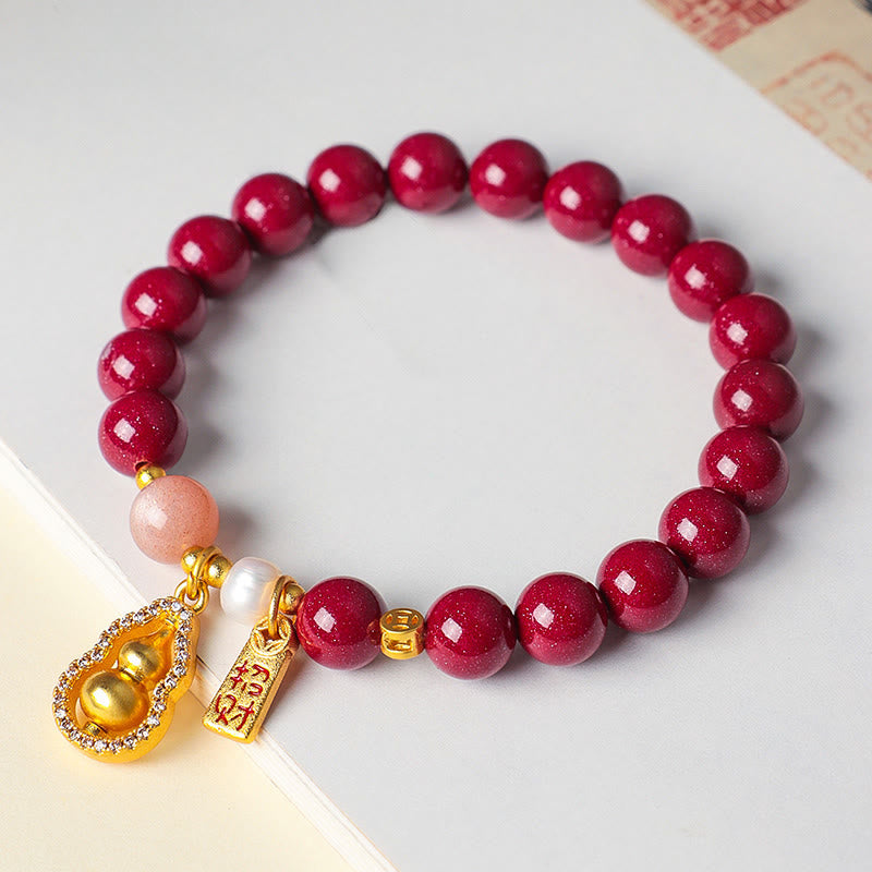 Buddha Stones Cinnabar Blessing Attract Fortune Bracelet
