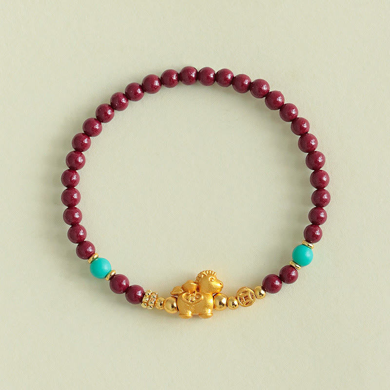 Wear FengShui Year Of The Horse Fu Character Cinnabar Calm Bracelet
