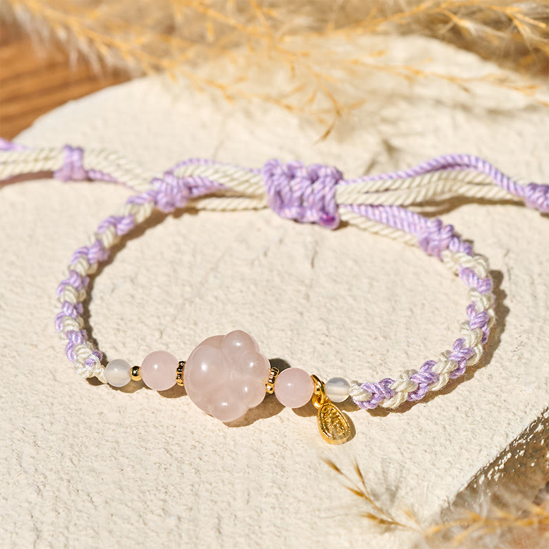 Wear FengShui Pink Crystal Cat Warmth Love Bracelet