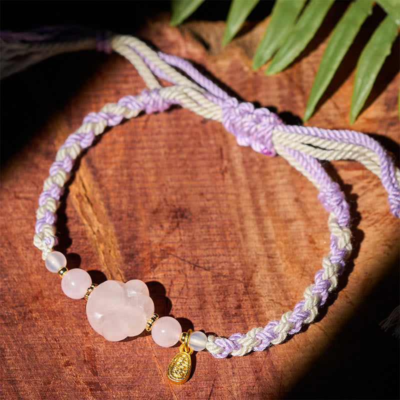 Wear FengShui Pink Crystal Cat Warmth Love Bracelet
