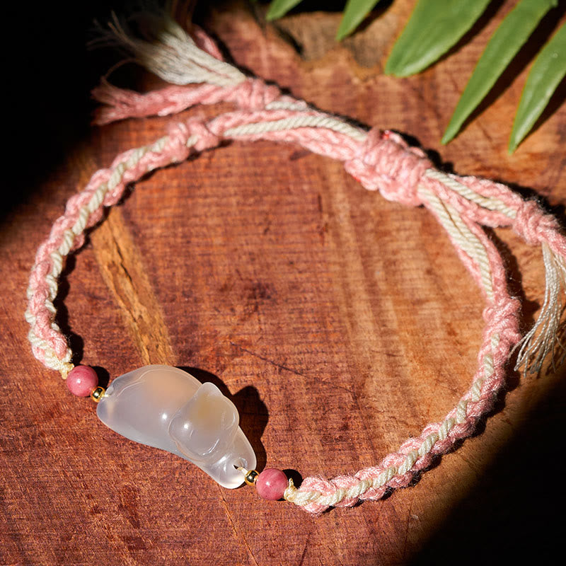 Wear FengShui Chalcedony Cat Positive Harmony Bracelet