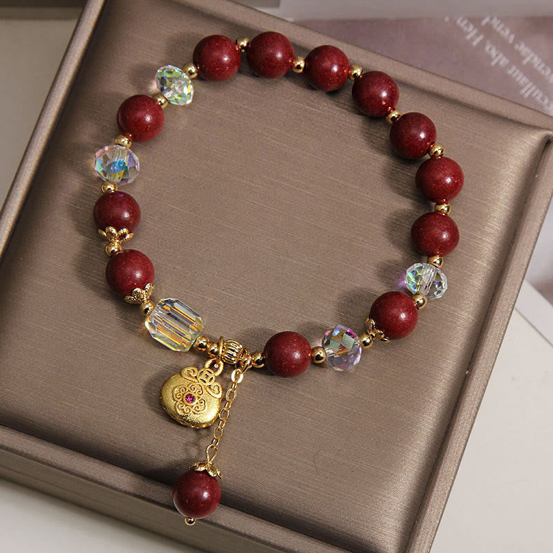 Wear FengShui Sandalwood Lucky Bag Charm Healing Bracelet