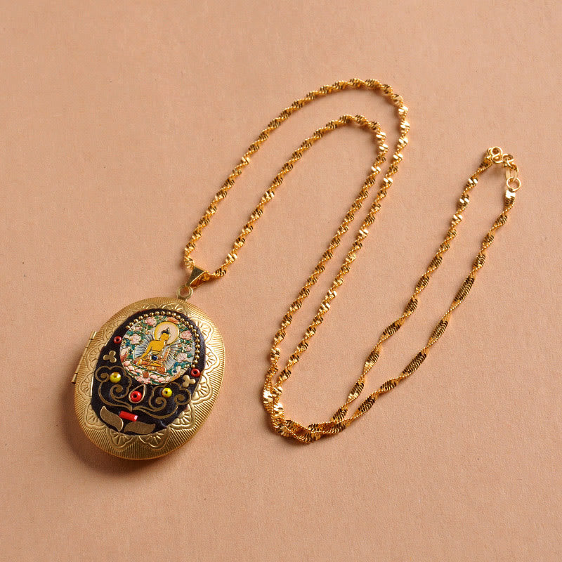 Wear FengShui Copper Kwan Yin Avalokitesvara Zakiram Wealth Pendant Necklace