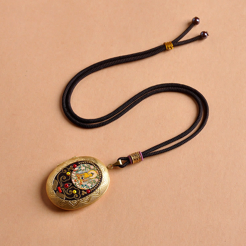 Wear FengShui Copper Kwan Yin Avalokitesvara Zakiram Wealth Pendant Necklace